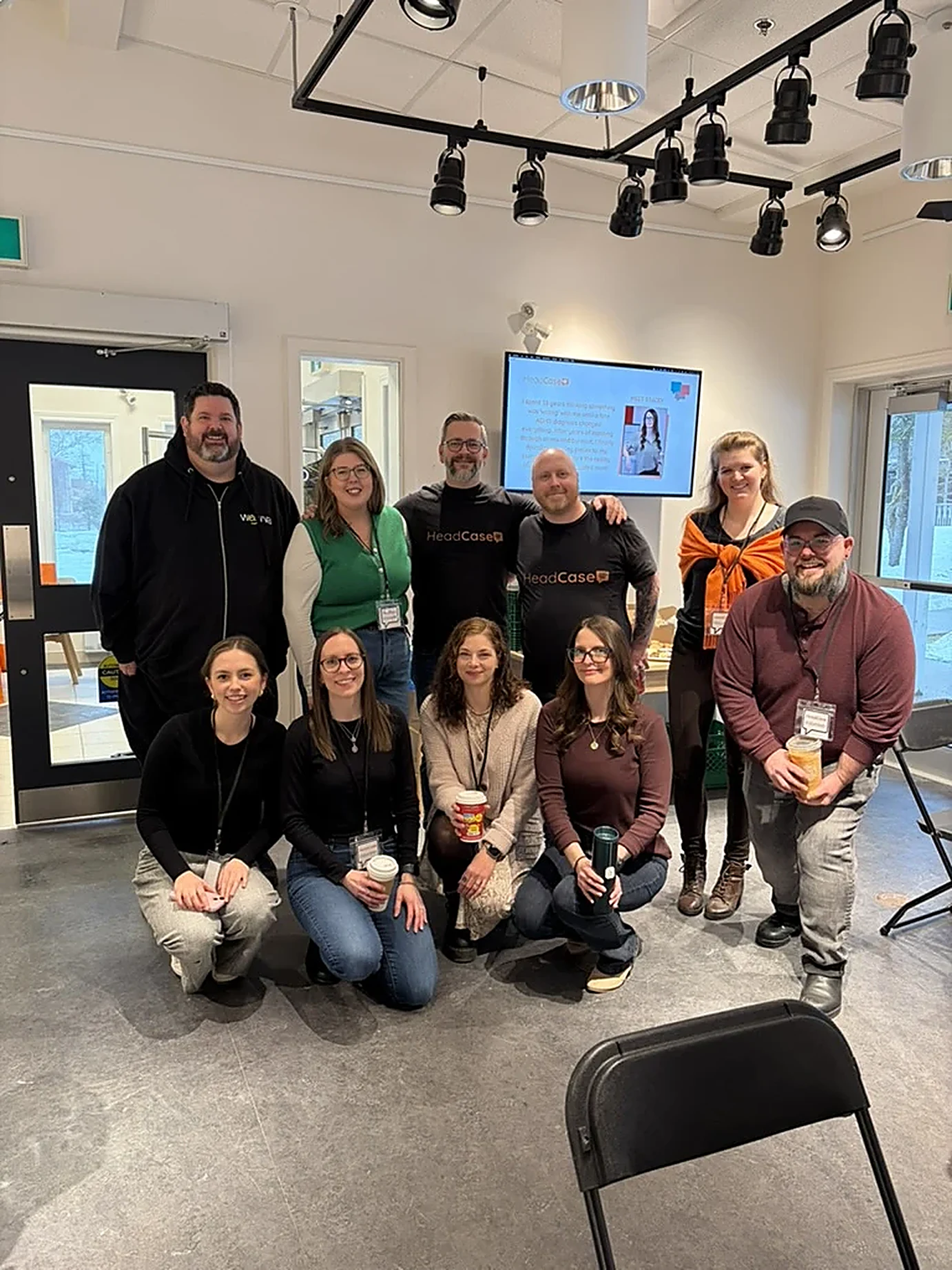 A group of participants gathered after a HeadCase session