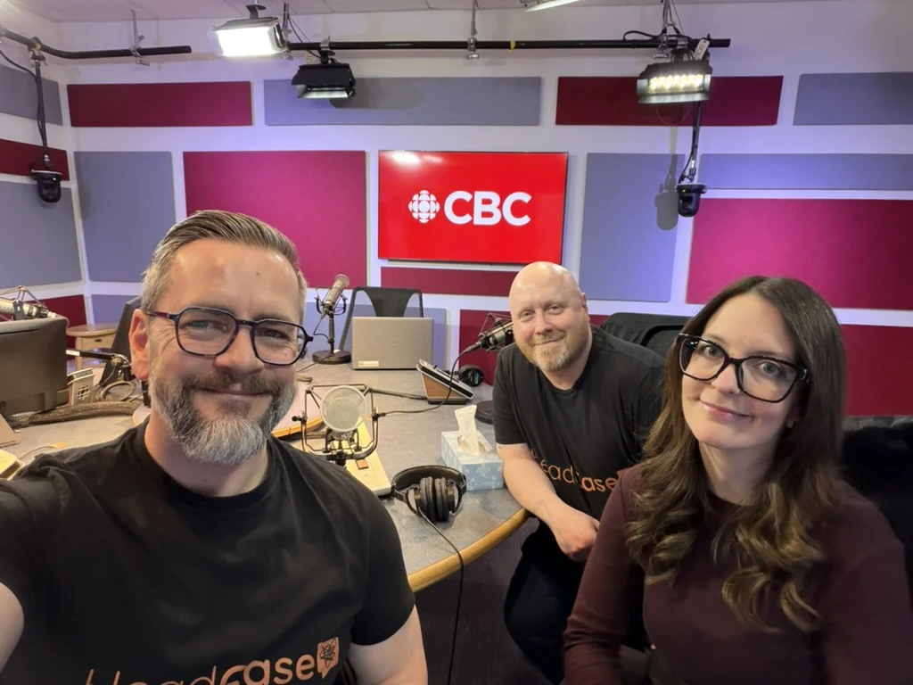 HeadCase community members together at the CBC studio